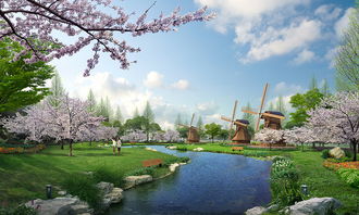 公园广场水景园林景观设计效果图素材 其他模型模型大全 14634763